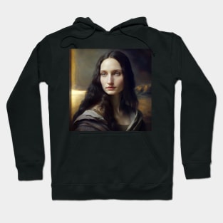 Mona Lisa Portrait Painting Hoodie